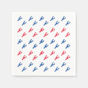 Serviette En Papier Livre blanc motif blanc blanc et bleu rouge