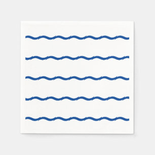 Serviette En Papier Livre blanc sur les ondes bleues