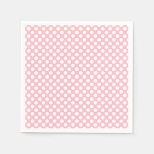 Serviette En Papier Livre blanc sur papier Pois rose moyen