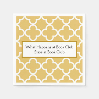 Serviette En Papier Livre Club Cocktail Napkins