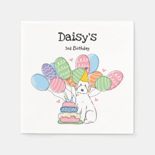 Serviette En Papier Livre de la fête d'anniversaire de l'Aussie blanch