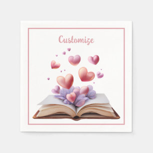 Serviette En Papier Livre Des Coeurs  