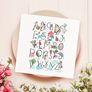 Serviette En Papier Livre d'histoires Alphabet ABC pour enfants Baby S