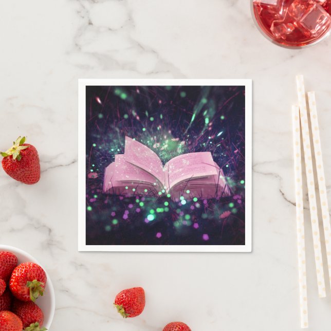 Serviette En Papier Livre magique (En situation)