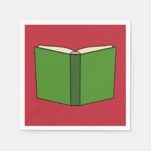 Serviette En Papier Livre vert de dessin