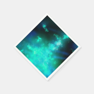 Serviette En Papier Livre vert Night Sky Emerald Napkin