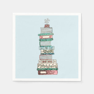 Serviette En Papier Livres & Blossoms Cocktail Napkins