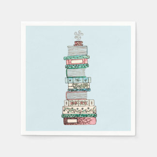 Serviette En Papier Livres & Blossoms Cocktail Napkins