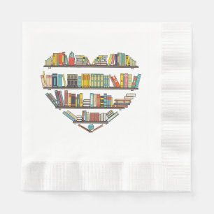 Serviette En Papier Livres cool Lecture Hommes Femmes Livre Lover Lite