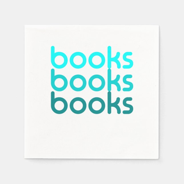 Serviette En Papier Livres I Love Lecture Livres (Devant)