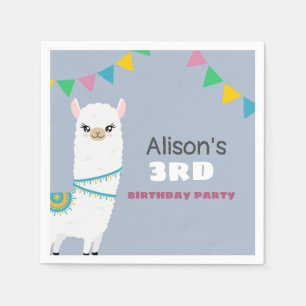 Serviette En Papier Llama Anniversaire