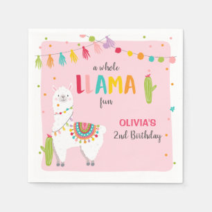 Serviette En Papier Llama anniversaire Papier Naples Alpaca Fiesta Cac