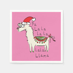 Serviette En Papier Llama Cute Drôle Noël Vacances