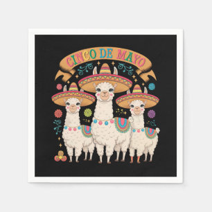 Serviette En Papier Llama Funny Cinco De Mayo Fête