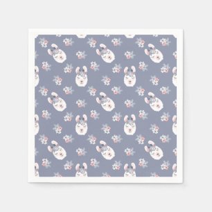 Serviette En Papier Llamas & Fleurs Motif