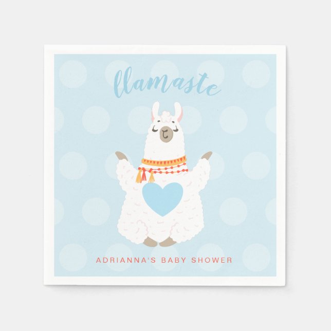 Serviette En Papier Llamaste Llama Yoga Baby shower Papier (Devant)