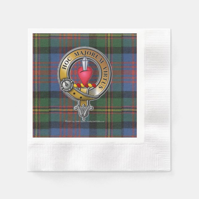 Serviette En Papier Logan Tartan & Badge (Devant)