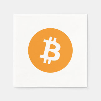Serviette En Papier Logo Bitcoin Cryptomonnaie