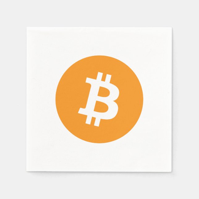 Serviette En Papier Logo Bitcoin Cryptomonnaie (Devant)
