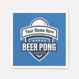 Serviette En Papier Logo de championnat de Beer Pong personnalisable
