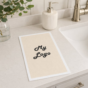 Serviette En Papier Logo de l'entreprise champagne crème