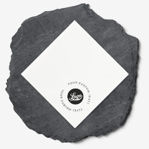 Serviette En Papier Logo de l'entreprise simple et texte rond Corner B