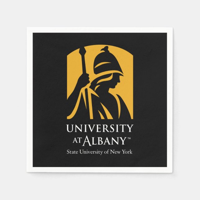 Serviette En Papier Logo de l'Université d'Albany (Devant)