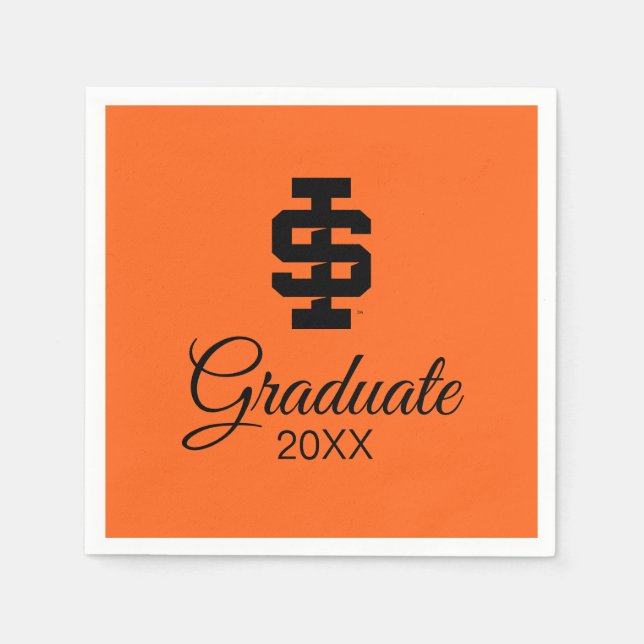 Serviette En Papier Logo de l'Université d'État de l'Idaho (Devant)