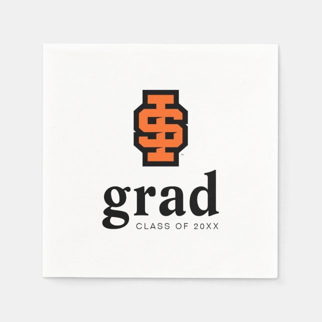 Serviette En Papier Logo de l'Université d'État de l'Idaho (Devant)