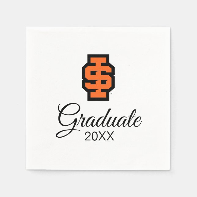 Serviette En Papier Logo de l'Université d'État de l'Idaho (Devant)
