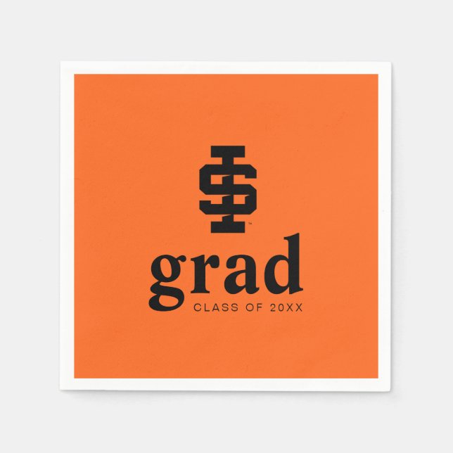 Serviette En Papier Logo de l'Université d'État de l'Idaho (Devant)