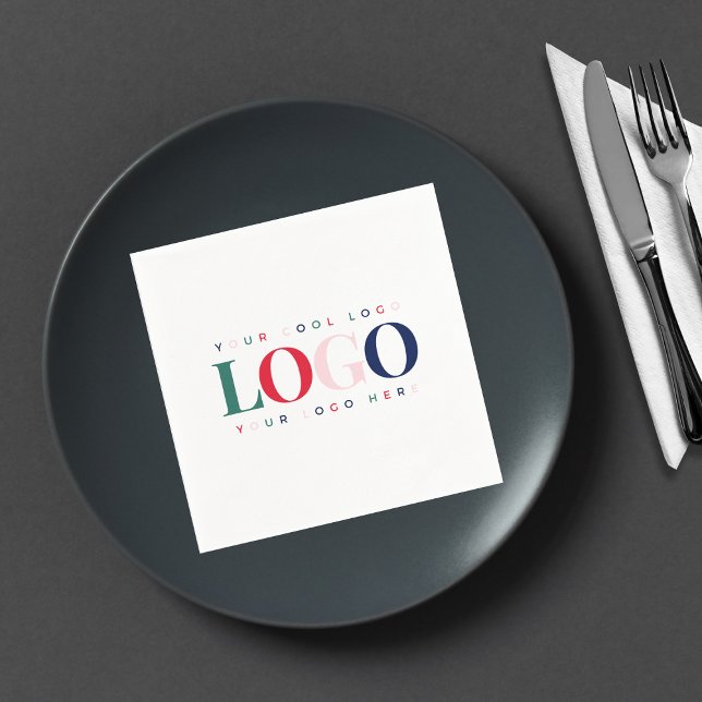 Serviette En Papier Logo d'entreprise coloré Événement minimaliste de  (Créateur téléchargé)