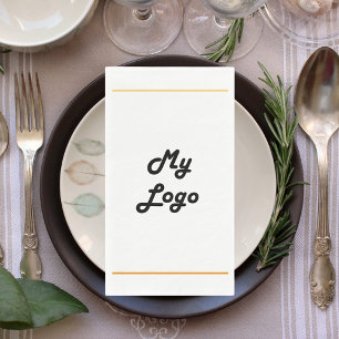 Serviette En Papier Logo d'entreprise couleur cadre or