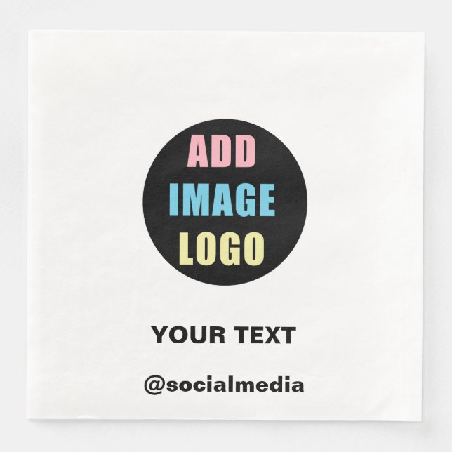 Serviette En Papier Logo d'entreprise éditable et professionnel modern (Devant)