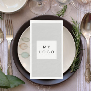 Serviette En Papier Logo d'entreprise gris