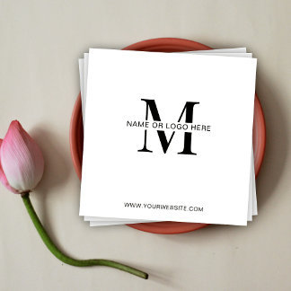 Serviette En Papier Logo d'entreprise minimal personnalisé