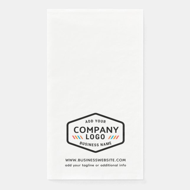 Serviette En Papier Logo d'entreprise moderne et site Web Personnalisé (Devant)