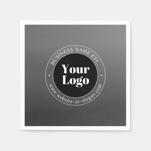 Serviette En Papier Logo d'entreprise ou design & texte modifiable (Devant)