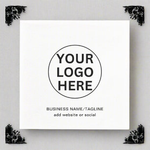 Serviette En Papier Logo d'entreprise personnalisé en noir et blanc