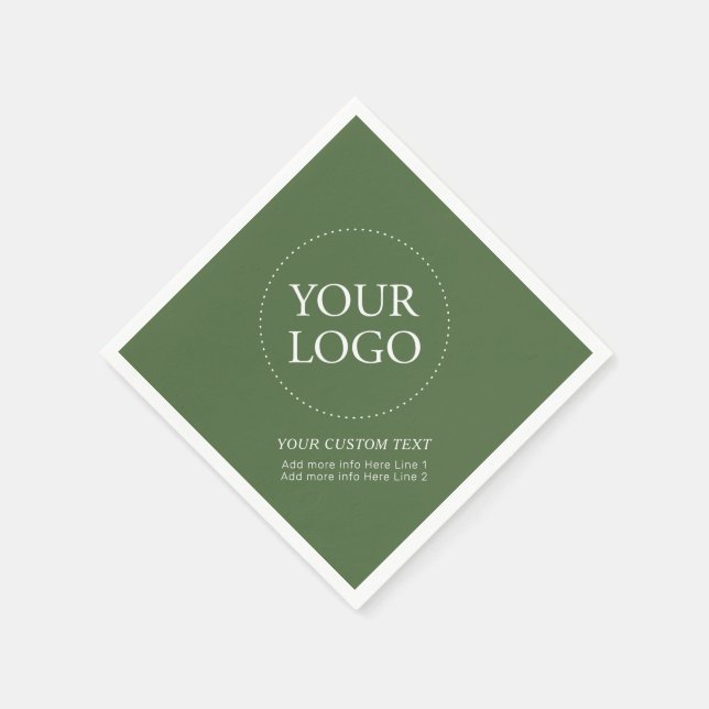 Serviette En Papier Logo d'entreprise personnalisé simple et écologiqu (Coin)