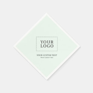 Serviette En Papier Logo d'entreprise personnalisé simple Mint promoti
