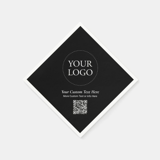 Serviette En Papier Logo d'entreprise personnalisé simple QR Code prom (Coin)