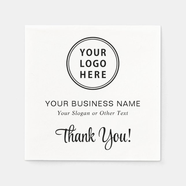 Serviette En Papier Logo d'entreprise promotionnel (Devant)