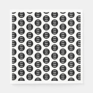 Serviette En Papier Logo d'entreprise promotionnel Motif noir blanc