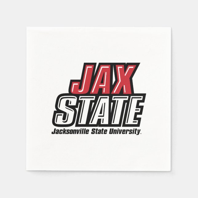 Serviette En Papier Logo d'état de Jacksonville State University JAX S (Devant)