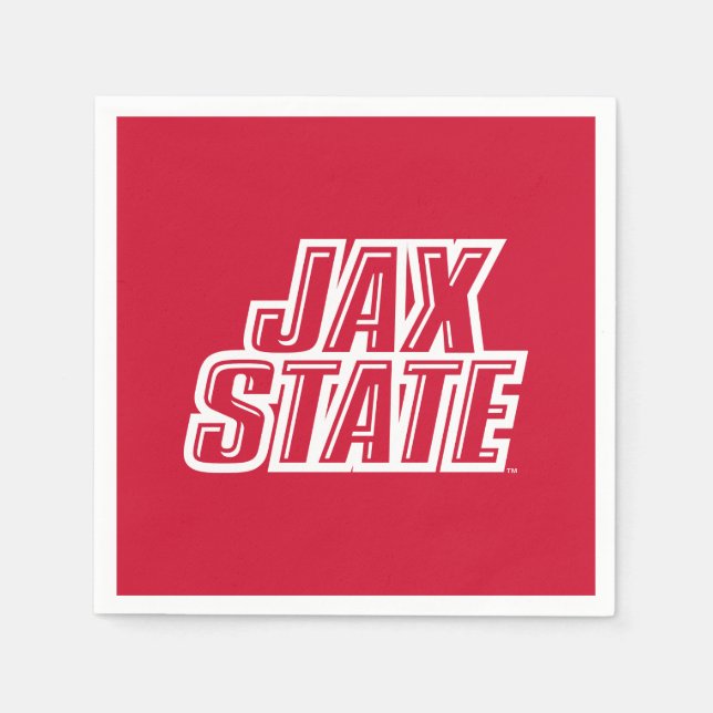 Serviette En Papier Logo d'état de Jacksonville State University JAX S (Devant)