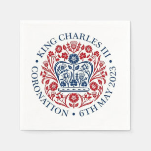 Serviette En Papier Logo du couronnement King Charles III
