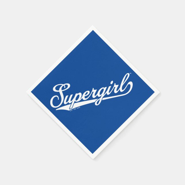 Serviette En Papier Logo du nom étoilé Supergirl Baseball (Coin)