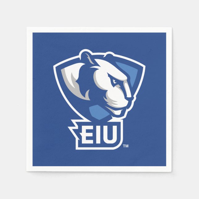 Serviette En Papier Logo Eastern Illinois University Panthers (Devant)