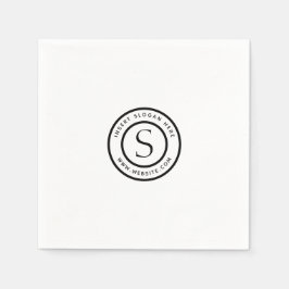 Serviette En Papier Logo et société noir et blanc